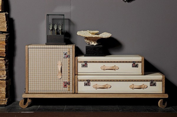 Удивительная мебельная коллекция из чемоданов