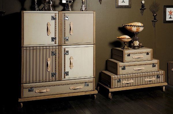 Удивительная мебельная коллекция из чемоданов