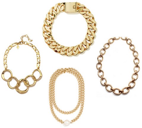 В моде золотые ожерелья-цепи