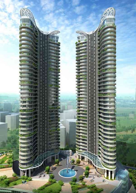 Бассейны на балконах в Aquaria Grande Tower