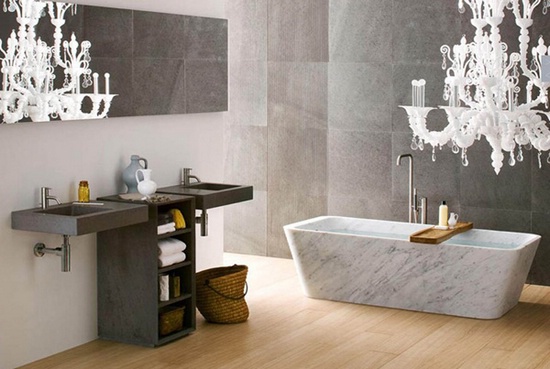 Дизайн ванной комнаты с автономной ванной