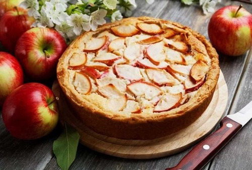 яблочный пирог с сочной начинкой